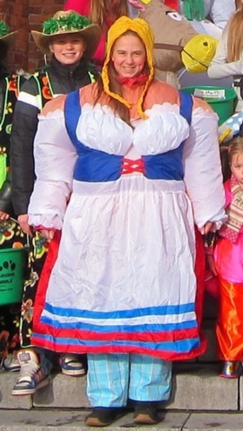 Mascottepak Opblaasbaar kostuum - Boerin